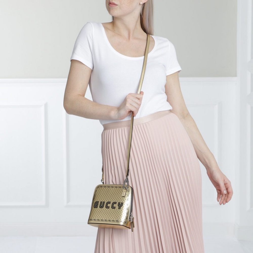 SOLD Gucci GUCCY Sega Script Dome Crossbody - Picture 3 of 16